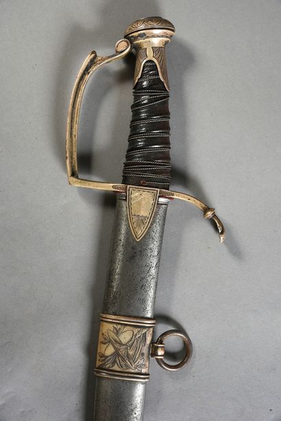 null Saber of honor for the light cavalry, silver mounting, filigree fuse, right...
