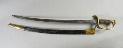 null Officer's saber model 1821, restored scabbard.
