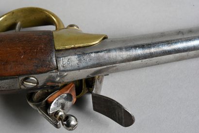 null Cavalry pistol model 1777 second type, lock of the "Manufacture de Saint-Etienne",...