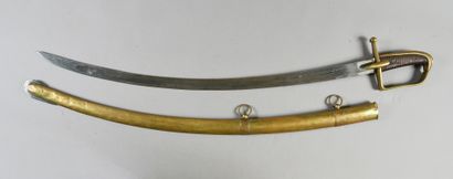 null Saber of Chasseur à cheval or Hussard, bronze mounting with a branch, filigree...