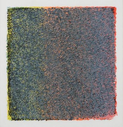 ROHRER Warren (1927-1995) Bark and Marks, 1988. Lithographie en couleur, épreuve...