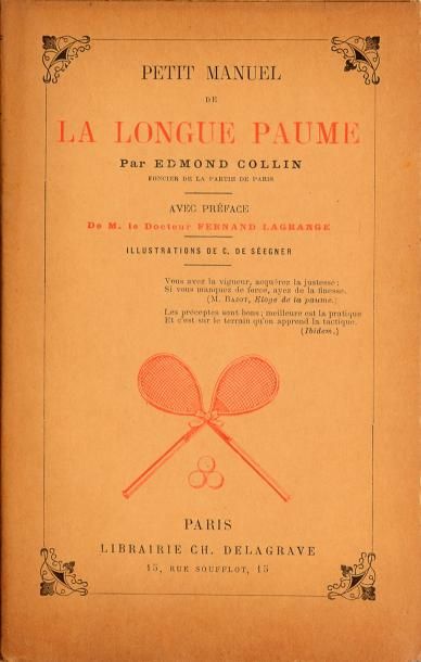 null Livre. Petit manuel de Longue Paume. Par Édmond Collin 1891. Illustration de...