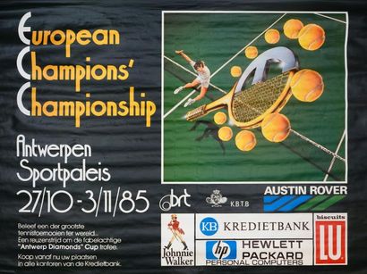 null Affiche. «European Champion's Championship» à Anvers en 1985. Dim. 120 x 160...
