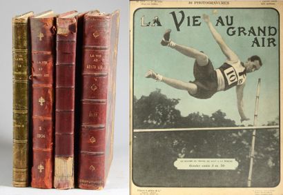 null Ensemble de 4 reliures de la Vie au Grand Air. 1904 (avec numéro du Tour de...