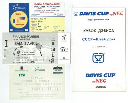 null Programme de la Coupe Davis entre l'URSS et la Suisse en 1987. On y joint un...