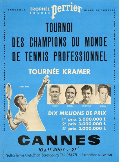 null Affiche du Tournoi de Cannes des Champions du Monde de Tennis. On y retrouve:...