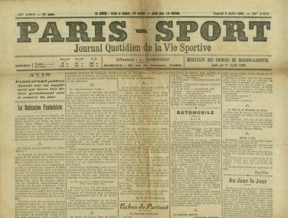 null Lot de 35 numéros du journal Paris-Sport entre 1909 et 1913. (bon état).