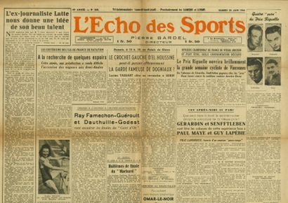 null Lot de 22 numéros du journal L'Echo des Sports entre 1913 et 1933 dont 5 n°de...