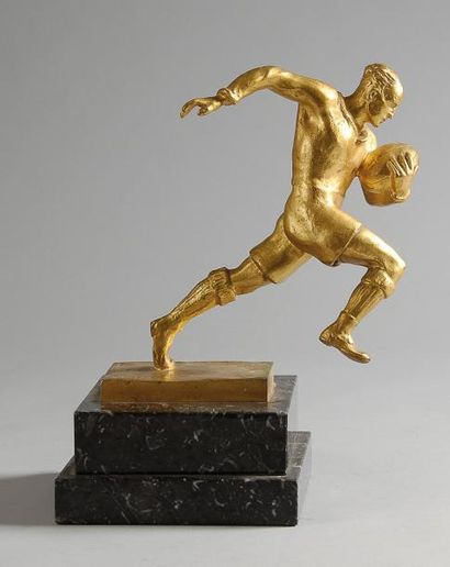 null Sculpture en bronze «La Percée». Signée Edouard Fraisse (1880-1956). Circa 1920....