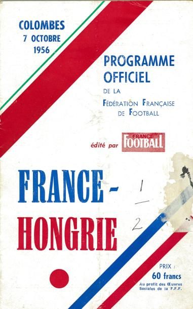 null Programme officiel de la rencontre Internationale entre l'équipe de France et...