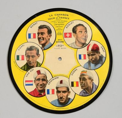 null Disque. «La chanson du Tour de France». Avec en illustration Bobet, Koplet,...