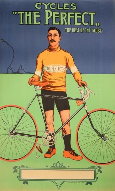 null Affiche. «Cycle Perfect». The best of the Globe. Circa 1900. Dim. 61 x 91 cm....