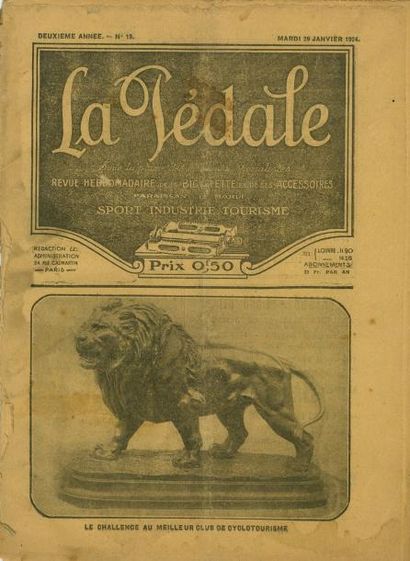 null Lot de 40 numéros de la revue La Pédale entre 1924 et 1928. Etat d'usage.