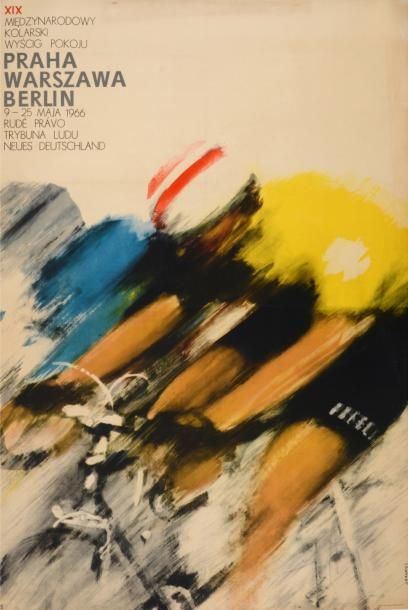 null Affiche de la course de la Paix 1966 du 9 au 25 mai, 15 étapes entre Prague,...