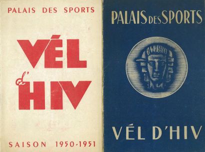 null Ensemble de 40 programmes des compétitions au Vel d'Hiv de 1949 à 1961. Nombreux...