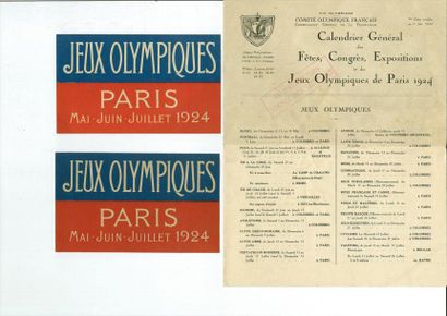 1924. Paris Calendrier général des fêtes, congrès, expositions et épreuves des Jeux...