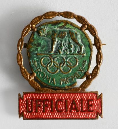 1960. Rome Badge. «Ufficiale» des 17éme Jeux Olympiques.