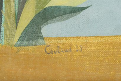 Lucien COUTAUD (1904-1977) Bouquet de fleurs, 1938.
Huile sur toile.
Signée et datée...
