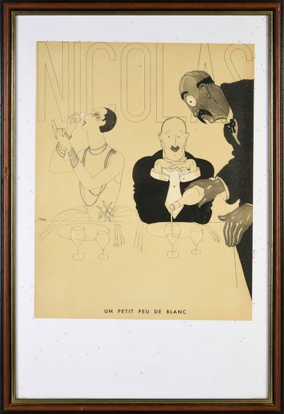 IRIBE Paul (1883-1935) Les vins Nicolas.
Ensemble de six lithographies originales...