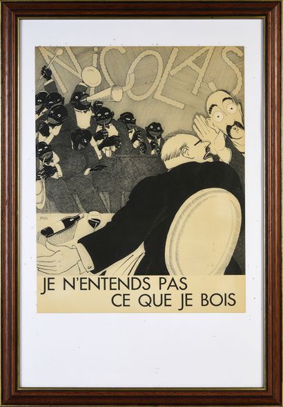 IRIBE Paul (1883-1935) Les vins Nicolas.
Ensemble de six lithographies originales...