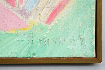 André LANSKOY (1902-1976) Composition abstraite.
Huile sur toile.
Signée en haut...
