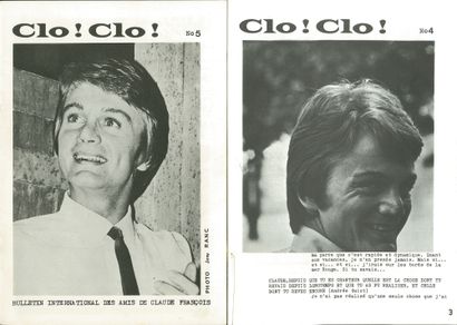 null FRANCOIS CLAUDE : 5 exemplaires du journal Clo!Clo! édités par son fan-club...