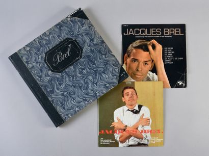null JACQUES BREL : 1 coffret Barclay avec 7 disques vinyles de Jacques Brel. Façon...