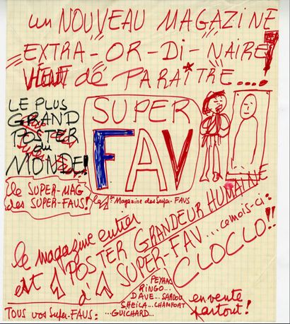 null CLAUDE FRANCOIS : 1 manuscrit original de Claude François. Le chanteur avait...