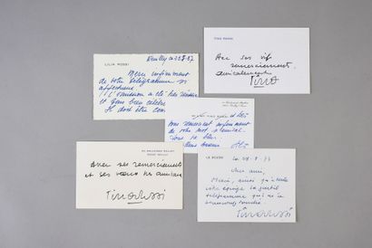 null RTL / TINO ROSSI (1907/1983) : Chanteur et acteur. 1 ensemble de 5 cartes de...