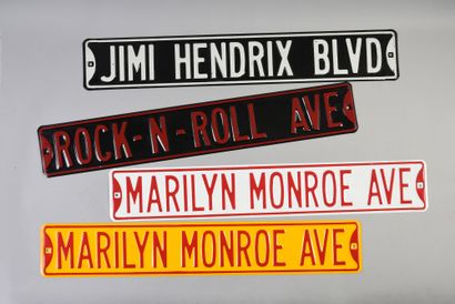 JOHNNY HALLYDAY : 1 lot de 4 plaques de rues...