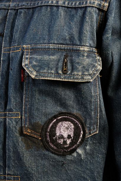 null JOHNNY HALLYDAY : 1 blue LEVIS Type 2 jean jacket, reference 507 XX BIG E. Size...
