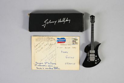 null JOHNNY HALLYDAY (1943/2017): Singer and actor. 1 Holiday postcard signed by...