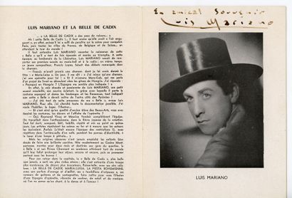 null LUIS MARIANO (1914/1970) : Le plus célèbre ténor et chanteur d'opérettes, basque...