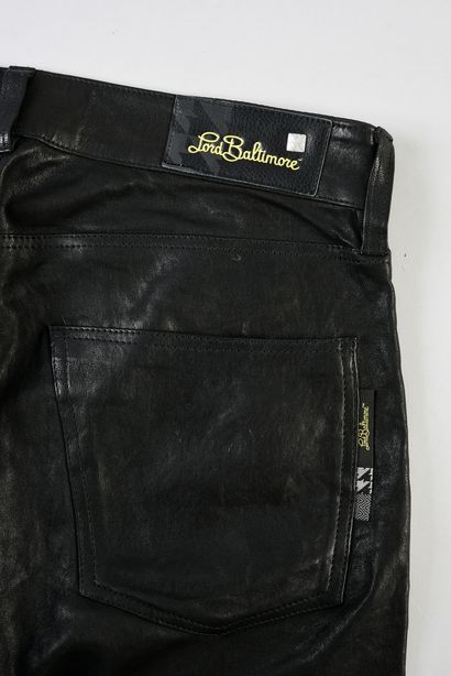 null JOHNNY HALLYDAY: 1 leather jean "Lord Baltimore" worn by the rocker. In 2012,...
