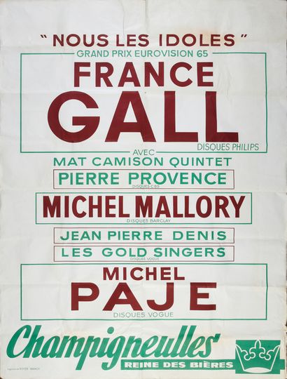 FRANCE GALL (1947/2018) : 1 affiche originale...