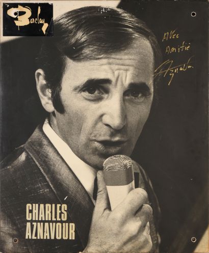 null CHARLES AZNAVOUR (1924/2018): Songwriter, performer and actor. 1 photo mounted...