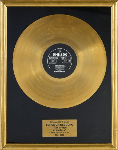 SERGE GAINSBOURG (1928/1991) : 1 disque d'or...