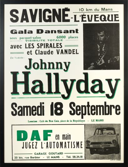 null JOHNNY HALLYDAY (1943/2017) : Chanteur et acteur. 1 affiche originale de l'artiste...