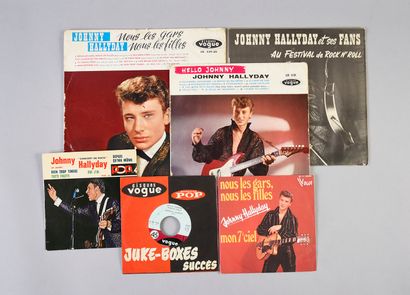 JOHNNY HALLYDAY (1943/2017) : Chanteur et acteur. 1 set of original records published...