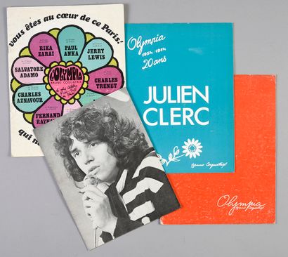 JULIEN CLERC (1947) : Auteur-compositeur et interprète. 1 set of 4 programs of Julien...