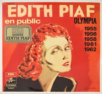 EDITH PIAF (1914/1963) : Chanteuse et actrice. 1 coffret de 10 albums vinyles d'Edith...