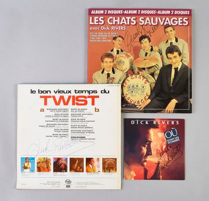DICK RIVERS (1945/2019) : Compositeur et chanteur de rock français. 1 set of 3 records...