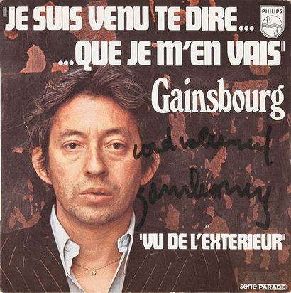 SERGE GAINSBOURG (1928/1991) : Auteur-compositeur et interprète. 1 record 45 rpm...