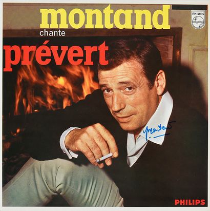 YVES MONTAND (1921/1991) : Chanteur et acteur. 1 disque 33 tours « Montand chante...