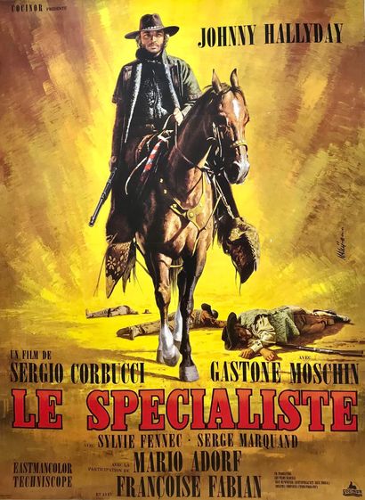 JOHNNY HALLYDAY (1943/2017) : 1 affiche originale du film « Le Spécialiste » de 1969....