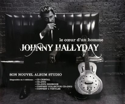 JOHNNY HALLYDAY (1943/2017) : 1 ensemble de 5 affiches promotionnelles de Johnny...