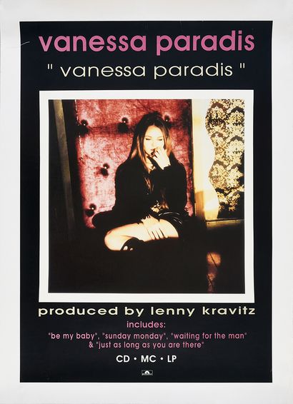 VANESSA PARADIS (1972) : Chanteuse et actrice. 
1 affiche pour annoncer les concerts « Natural...