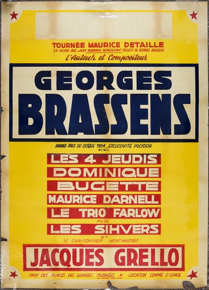 GEORGES BRASSENS (1921/1981) : Auteur-compositeur et interprète.