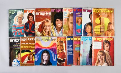 null MADEMOISELLE AGE TENDRE : 1 lot of 17 magazines of the famous monthly magazine...