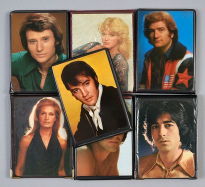 null SONG : 1 collection of 7 photo holders from the 70's : Dalida, Johnny Hallyday,...
